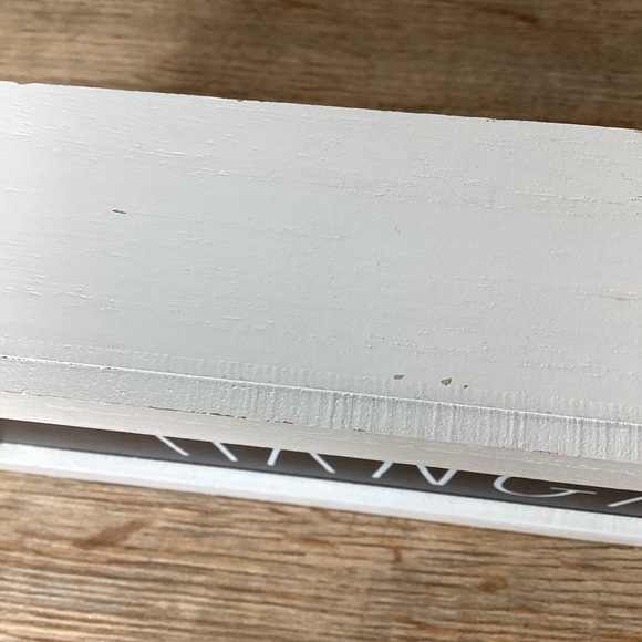 Rae Dunn HANGRY Sign White and Black Rectangular 12” Wooden Sign - Picture 7 of 10